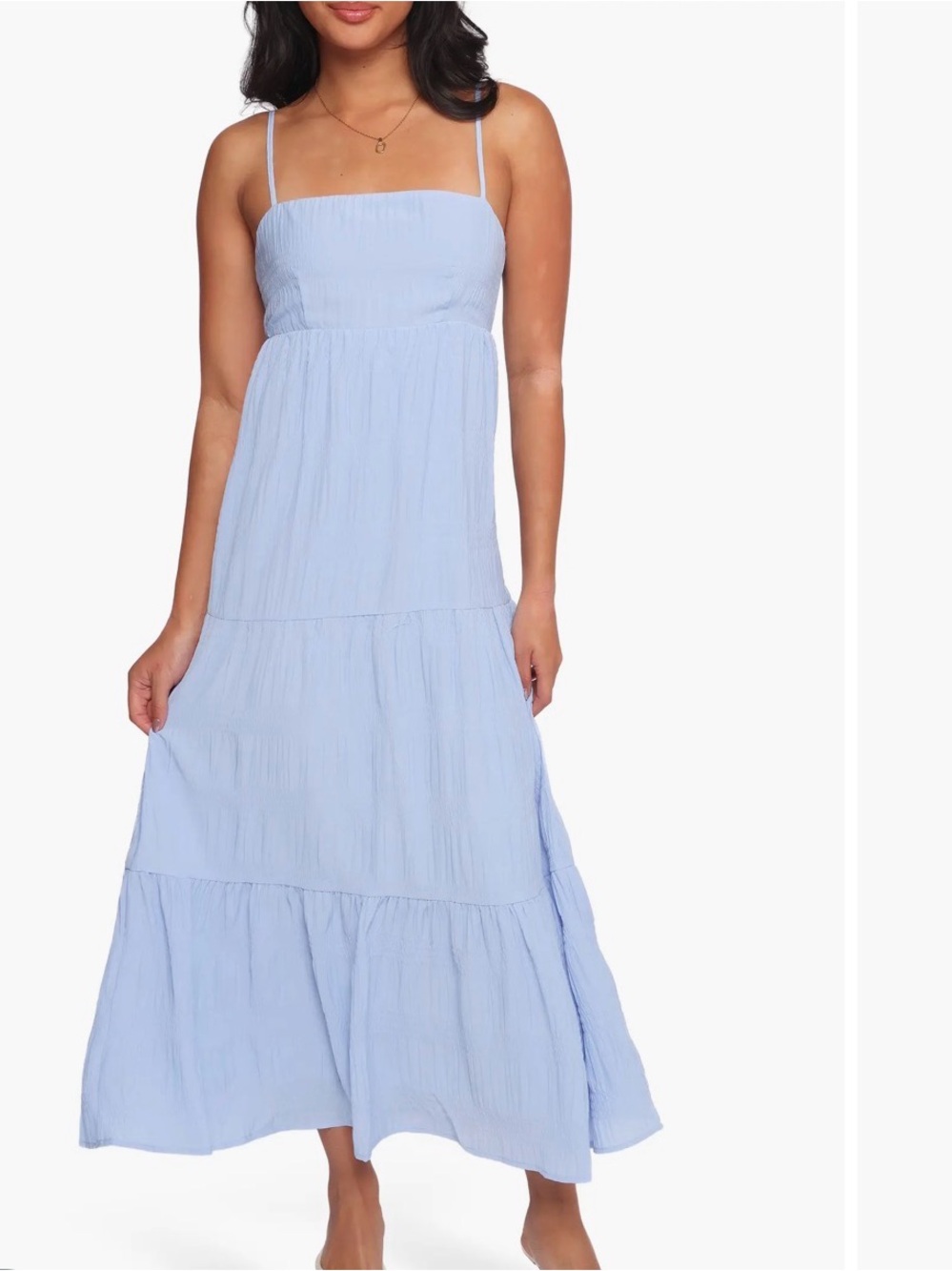 Petal and Pup Nina Back Cutout Tiered Maxi Dress